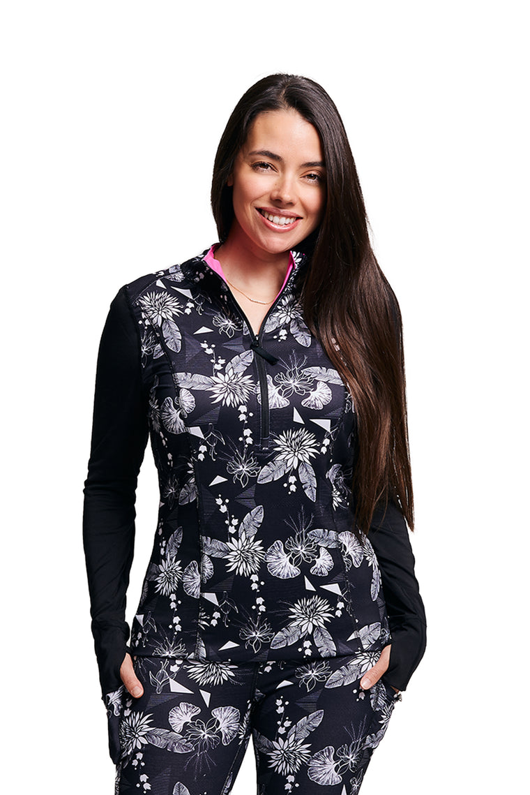 WOMENS ECO ZIP NECK